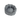 Oval donut-type grey dog bed with black piping pictured on a white background.