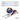 White background with a Blue nylon donut style recovery collar with a guide about how to care for the recovery collar. With a dog wearing a recovery collar below.