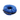 White background with an donut style blue nylon recovery collar.