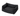 Bolster-type black dog bed pictured on a white background.