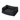 Bolster-type black dog bed pictured on a white background.