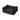 Bolster-type black dog bed pictured on a white background.