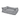 A rectangle Bolster-type grey dog bed with black trimming pictured on a white background.
