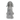 Back view of grey dog dog toy made from soft cord effect fleece material standing on a white background.