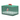 White background with a green mesh MDC cat carrier with a white tray inside and a red handle and pin.
