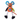 Front view of orange mouse dog toy with blue ears with polka inner ear, black nose, green eyelids with black eye lashes and whiskers, one green arm and one black, orange tail, white rope legs attached to black feet and a small blue heart stitched on the belly sat on a white background.