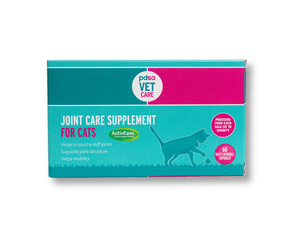 Pack of PDSA joint pills against a white background