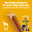 Pedigree Dentastix Daily Large Dog Treats graphic about how they are designed specifically for large dog mouths