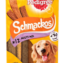 A close up of a Pedigree Schmackos Dog Treats Multi Mix 12 pack on a white background