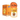 Pet Munchies 100% Natural Dog Treats chicken training treats, showing a large orange box containing 8 bags of 50g each, next to a single bag of the sealed treats, with an orange circular graphic indicating '8x 50g bags per box'.
