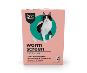 Worm screen pack of two tablets for cats