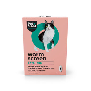 Worm screen pack of two tablets for cats