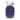 Purple rubber grooming mitt, packed on a cardboard sleeve on a white background.