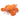 Orange plush dog toy on a white background.