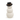 White background with a back view of a white latex snowman dog toy pictured, the snowman is wearing a top hat.