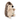 Sideview of hedgehog dog toy with a cream belly, face, legs and ears and brown spikey effect soft fabric for spines. Stitch detail in green of 'PF' on belly. Sat on a white background.