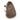 Rear view of hedgehog dog toy with a brown spikey effect soft fabric for spines, cream legs, face and ears partially visible. Sat on a white background.