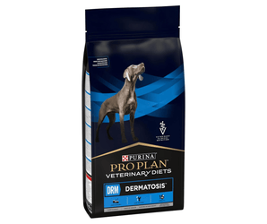 Purina Pro Plan Veterinary Diets DRM Dermatosis Dry Dog Food on white background