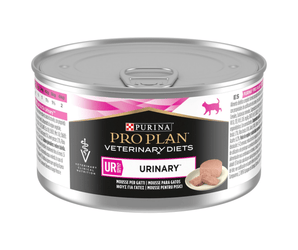 Purina Pro Plan Veterinary Diets UR Urinary Wet Cat Mousse on white background