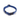 White background with a blue dog collar with light blue paw prints. Featuring a black buckle and silver tag loop.