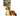 Small brown stoat dog toy with a cream belly and black tipped tail attached to a green cardboard backing with white text 'Forest Friends Sally Stoat' and smaller text saying 'Plush squeaky dog toy'