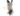 A grey cylindrical mouse rattle roll toy with a embroidered face features, and white-and-grey gingham ears, and a fluffy grey tail, photographed on a white background.