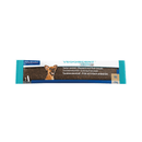 Dog treat package with a dog's face on the label against a white background