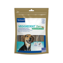 VeggieDent Zen dog treat package with a dog on the label against a white background