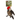 Small Woodpecker dog toy with red head, animal print belly and mottled wings and tail attached to a green cardboard backing with white text 'Forest Friends Walter Woodpecker' and smaller text saying 'Plush squeaky dog toy' pictured on a white background.