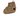 Woven boot-shaped rodent hide with a hole in the side on a white background.