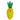 Back view of yellow pineapple shaped cat nip toy with a cartoon cat pictured in the fabric as part of the pineapple and a green leaf detail at the top, on a white background.