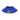 Blue recovery cone with label. Cone has soft black rim for comfort