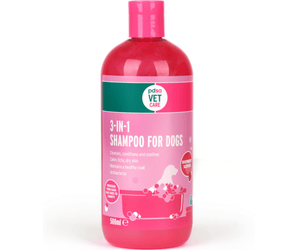 PDSA Vet Care pink shampoo bottle