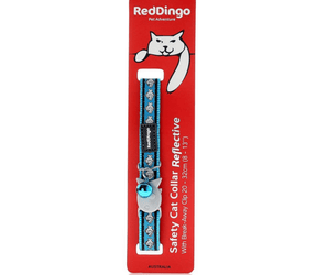 Red Dingo Reflective Cat Collar - Turquoise