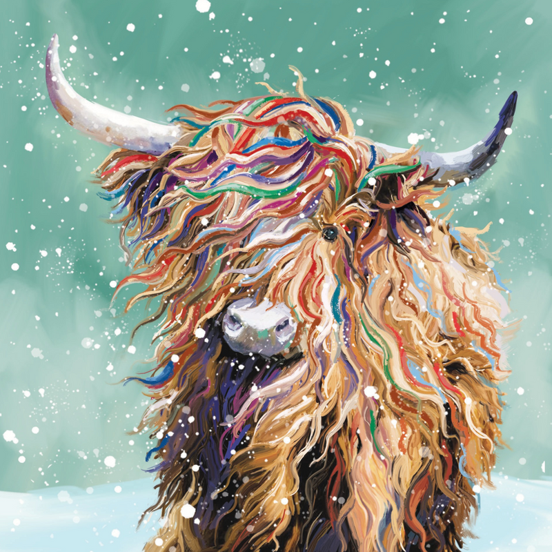 PDSA Christmas Cards - Highland Cow