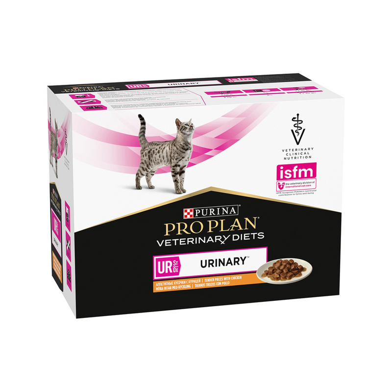 Purina Pro Plan Veterinary Diets UR Urinary Wet Cat Mousse (Chicken) on white background