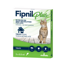 Fipnil Plus packaging for cats with a cat illustration on a white background