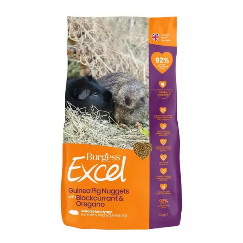 Excel Guinea Pig Nuggets with Blackcurrant & Oregano Front Packaging