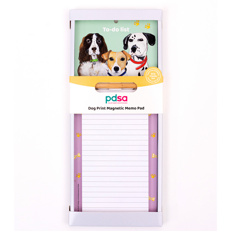 Dog Print Magnetic Memo Pad