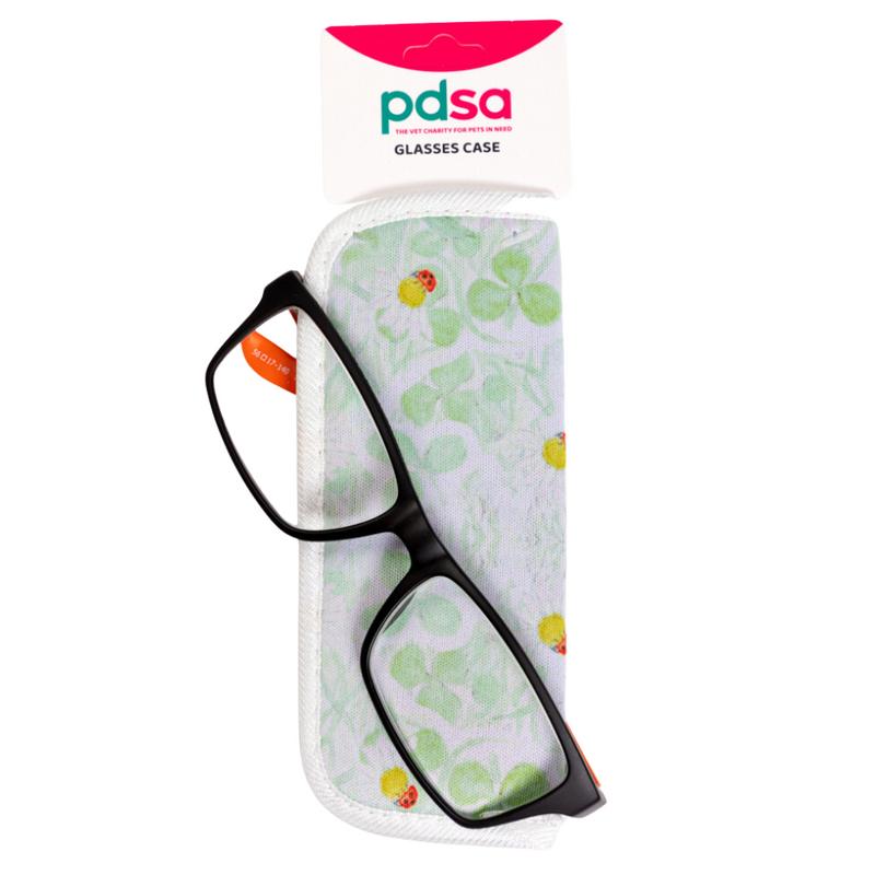 LadyBug Floral Soft Glasses Case