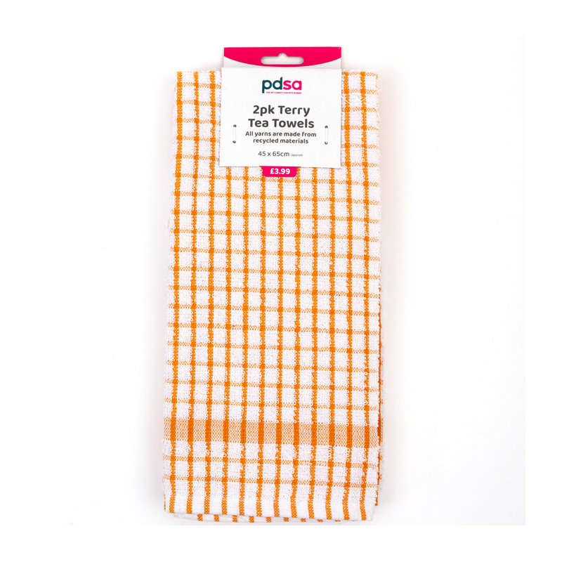 PDSA orange Tea Towel