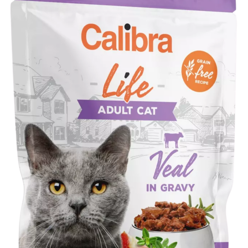 Calibra Life Pouches | Adult Cat | Veal Zoom