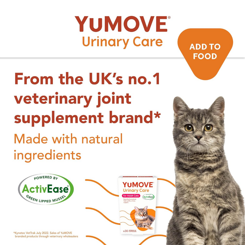 YuMOVE Urinary Care Capsules for Cats cat promo