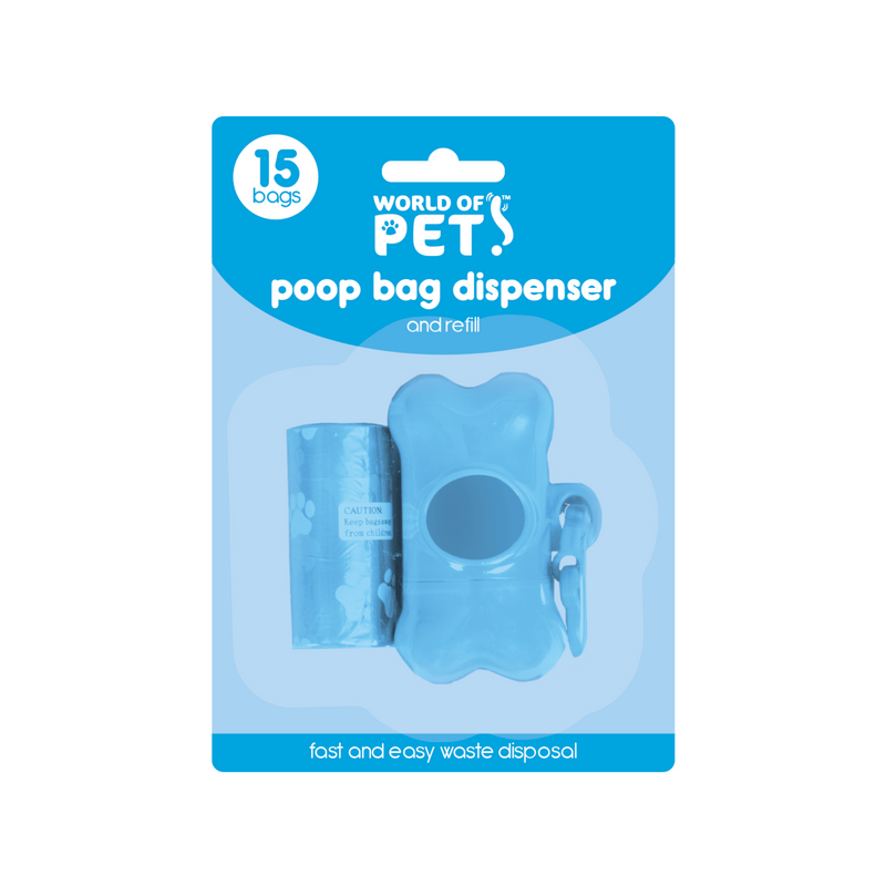 Poop Bag Dispenser and Refills Single Pack