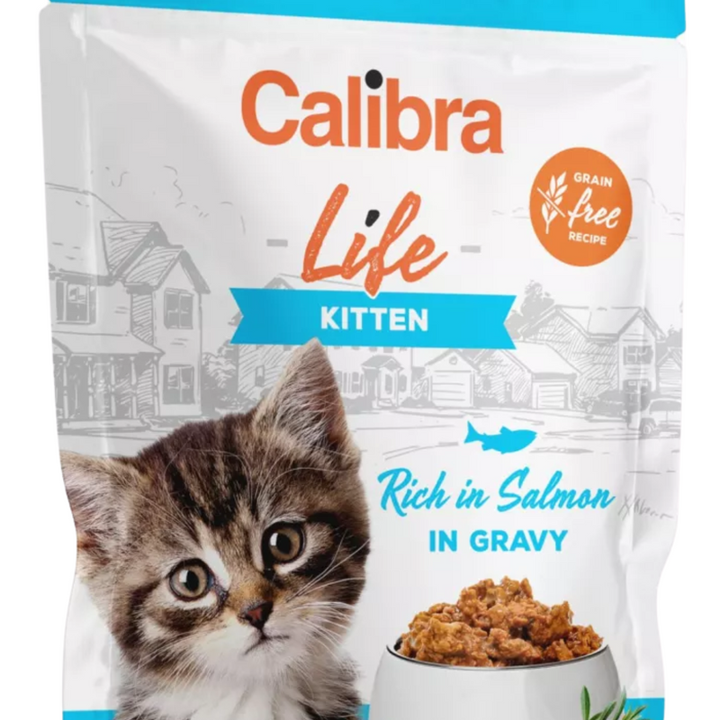 Calibra Life Pouches | Kitten | Salmon Zoom