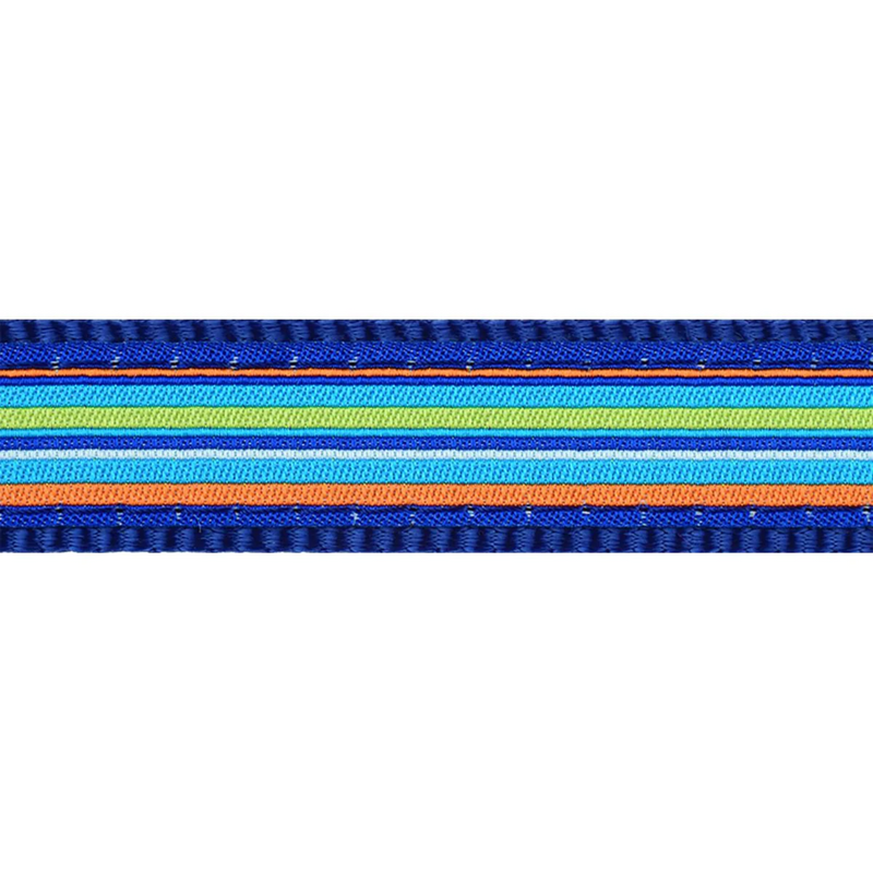 The Red Dingo Dark Blue Striped Dog Lead pattern