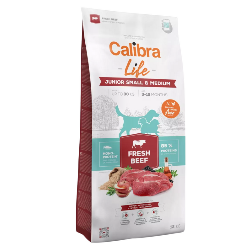 Bag of Calibra Dog Life Small to Medium Junior Fresh Beef