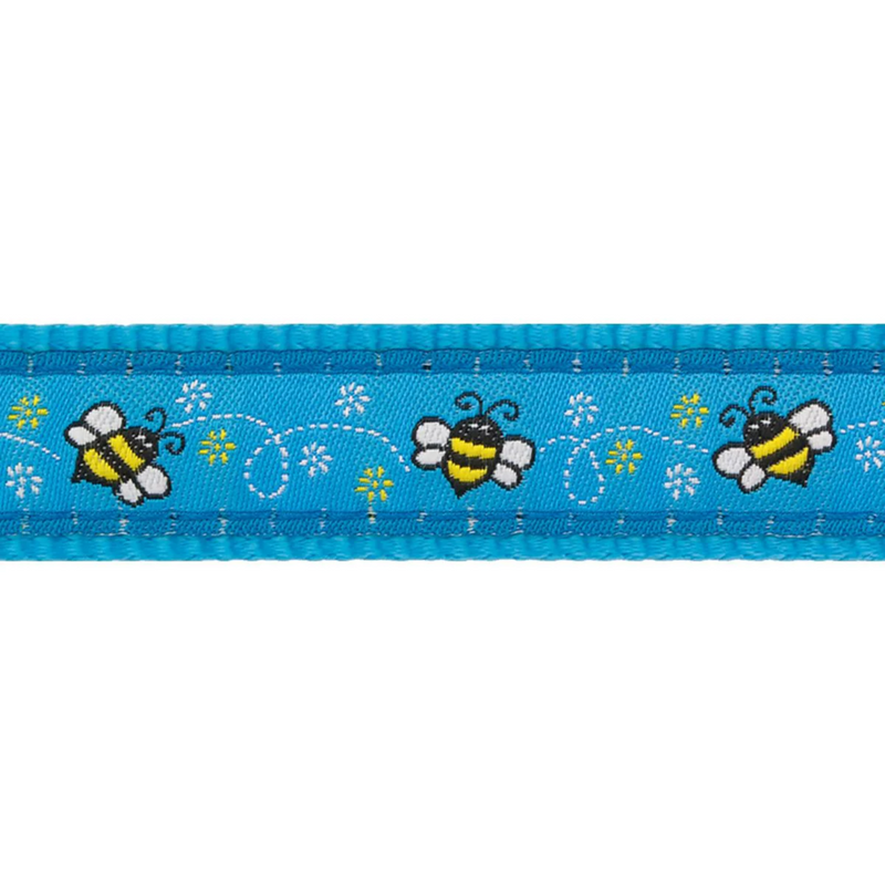The Red Dingo Bumble Bee Turquoise Cat Collar pattern