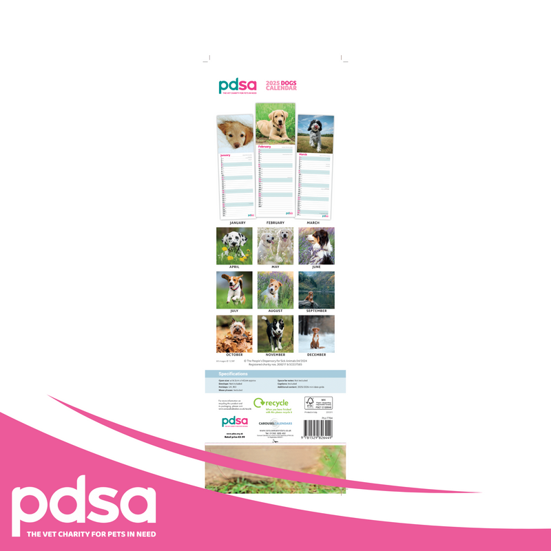 PDSA Dog Calendar 2025