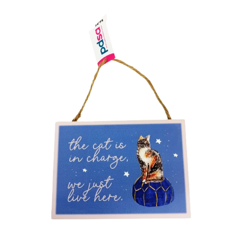 Cosy Cat Hanging Wooden Sign